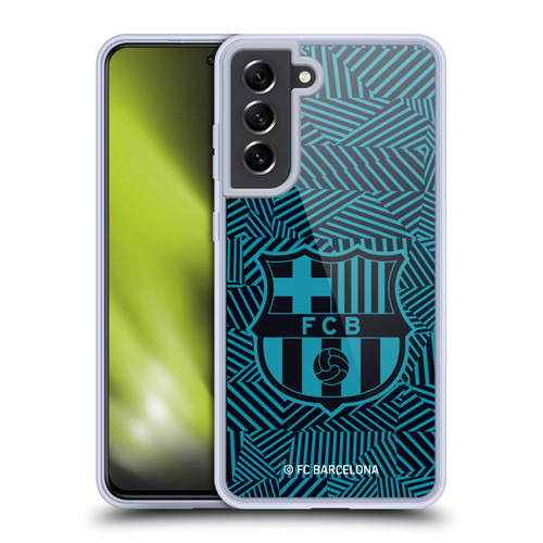 FC Barcelona Crest Black Soft Gel Case for Samsung Galaxy S21 FE 5G & MagSafe