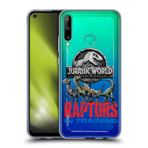 Jurassic World Fallen Kingdom Key Art Raptors In Training Soft Gel Case for Huawei P40 lite E