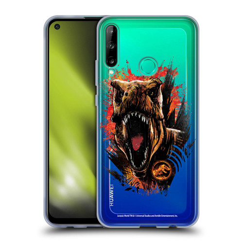 Jurassic World Fallen Kingdom Key Art T-Rex Art Soft Gel Case for Huawei P40 lite E