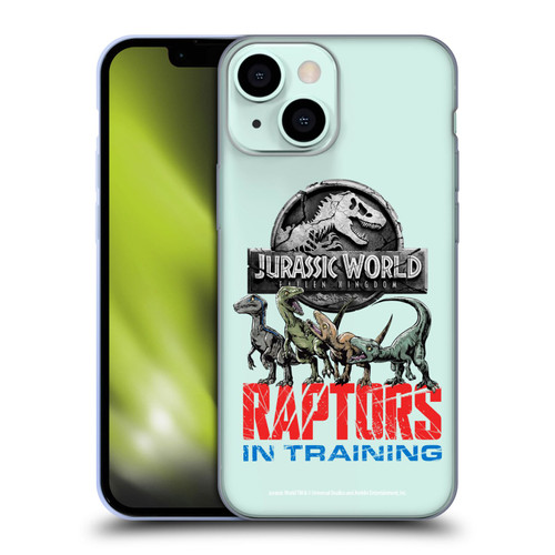 Jurassic World Fallen Kingdom Key Art Raptors In Training Soft Gel Case for Apple iPhone 13 Mini