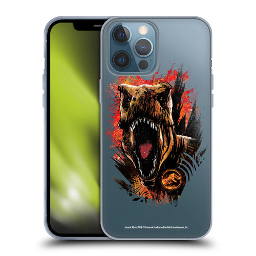 Jurassic World Fallen Kingdom Key Art T-Rex Art Soft Gel Case for Apple iPhone 13 Pro Max