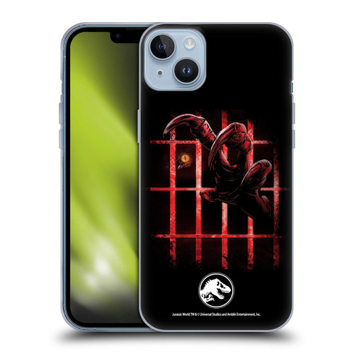 Jurassic World Fallen Kingdom Key Art Claw In Dark Soft Gel Case for Apple iPhone 14 Plus