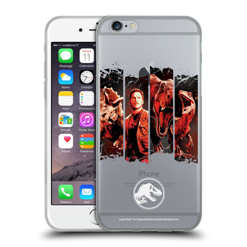 Jurassic World Fallen Kingdom Key Art Character Frame Soft Gel Case for Apple iPhone 6 / iPhone 6s