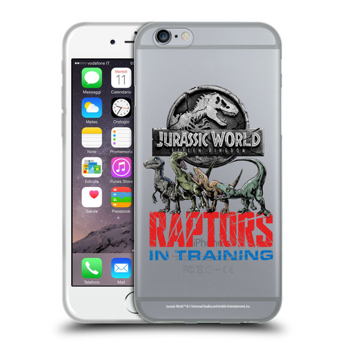 Jurassic World Fallen Kingdom Key Art Raptors In Training Soft Gel Case for Apple iPhone 6 / iPhone 6s
