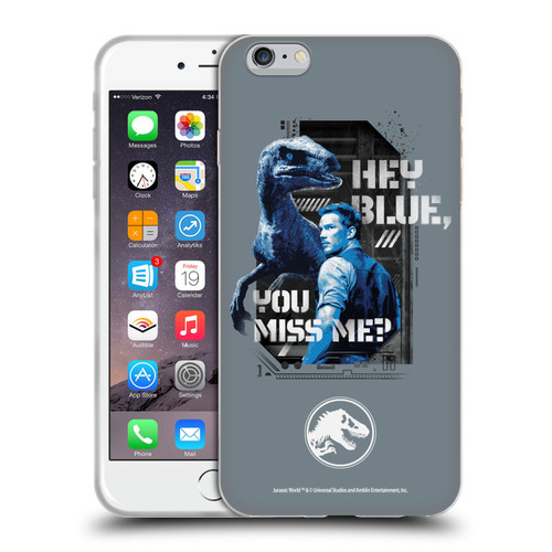 Jurassic World Fallen Kingdom Key Art Hey Blue & Owen Soft Gel Case for Apple iPhone 6 Plus / iPhone 6s Plus