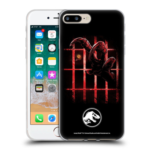 Jurassic World Fallen Kingdom Key Art Claw In Dark Soft Gel Case for Apple iPhone 7 Plus / iPhone 8 Plus