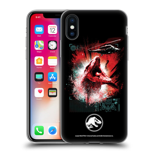 Jurassic World Fallen Kingdom Key Art Mosasaurus Soft Gel Case for Apple iPhone X / iPhone XS