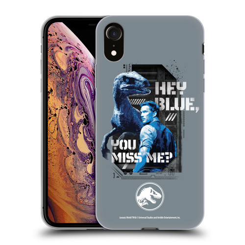 Jurassic World Fallen Kingdom Key Art Hey Blue & Owen Soft Gel Case for Apple iPhone XR