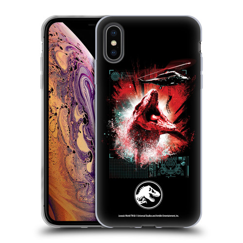 Jurassic World Fallen Kingdom Key Art Mosasaurus Soft Gel Case for Apple iPhone XS Max