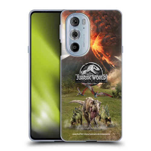 Jurassic World Fallen Kingdom Key Art Dinosaurs Escape Soft Gel Case for Motorola Edge X30