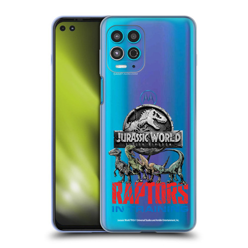 Jurassic World Fallen Kingdom Key Art Raptors In Training Soft Gel Case for Motorola Moto G100