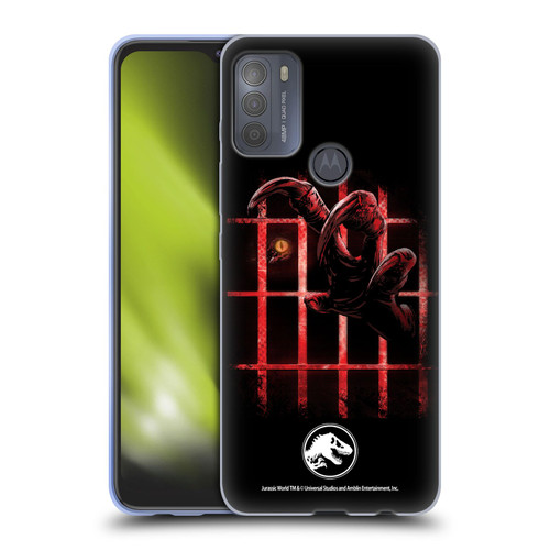Jurassic World Fallen Kingdom Key Art Claw In Dark Soft Gel Case for Motorola Moto G50