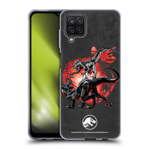 Jurassic World Fallen Kingdom Key Art Raptors Battle Soft Gel Case for Samsung Galaxy A12 (2020)