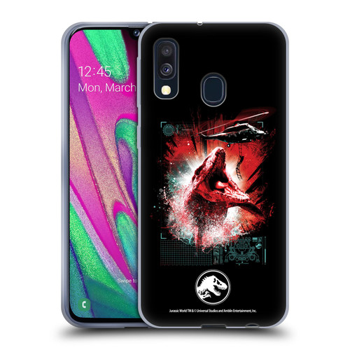 Jurassic World Fallen Kingdom Key Art Mosasaurus Soft Gel Case for Samsung Galaxy A40 (2019)