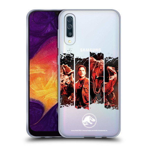 Jurassic World Fallen Kingdom Key Art Character Frame Soft Gel Case for Samsung Galaxy A50/A30s (2019)