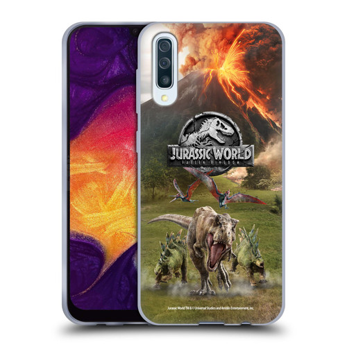 Jurassic World Fallen Kingdom Key Art Dinosaurs Escape Soft Gel Case for Samsung Galaxy A50/A30s (2019)