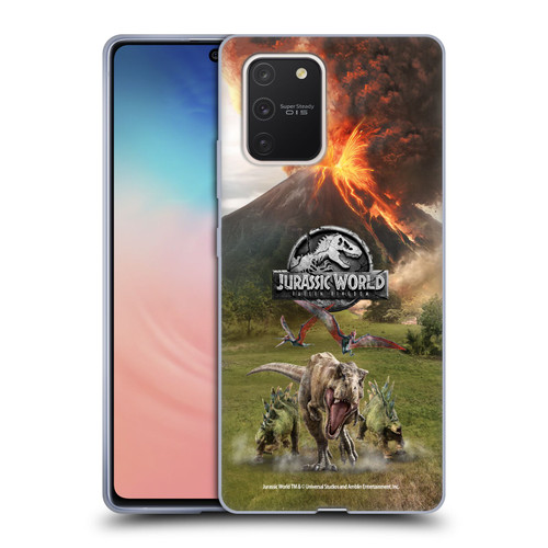 Jurassic World Fallen Kingdom Key Art Dinosaurs Escape Soft Gel Case for Samsung Galaxy S10 Lite