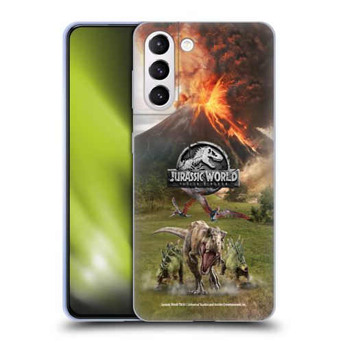Jurassic World Fallen Kingdom Key Art Dinosaurs Escape Soft Gel Case for Samsung Galaxy S21+ 5G