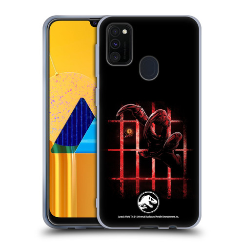 Jurassic World Fallen Kingdom Key Art Claw In Dark Soft Gel Case for Samsung Galaxy M30s (2019)/M21 (2020)