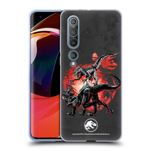 Jurassic World Fallen Kingdom Key Art Raptors Battle Soft Gel Case for Xiaomi Mi 10 5G / Mi 10 Pro 5G