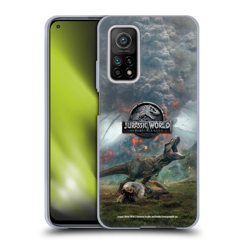 Jurassic World Fallen Kingdom Key Art T-Rex Volcano Soft Gel Case for Xiaomi Mi 10T 5G