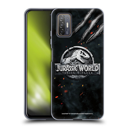 Jurassic World Fallen Kingdom Logo Dinosaur Claw Soft Gel Case for HTC Desire 21 Pro 5G
