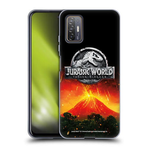 Jurassic World Fallen Kingdom Logo Volcano Eruption Soft Gel Case for HTC Desire 21 Pro 5G