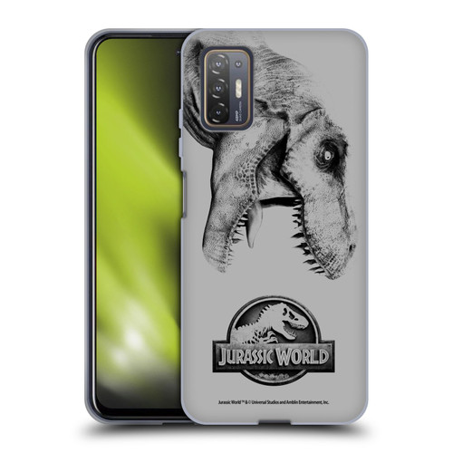 Jurassic World Fallen Kingdom Logo T-Rex Soft Gel Case for HTC Desire 21 Pro 5G