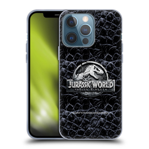 Jurassic World Fallen Kingdom Logo Dinosaur Scale Soft Gel Case for Apple iPhone 13 Pro