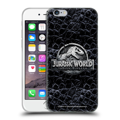 Jurassic World Fallen Kingdom Logo Dinosaur Scale Soft Gel Case for Apple iPhone 6 / iPhone 6s