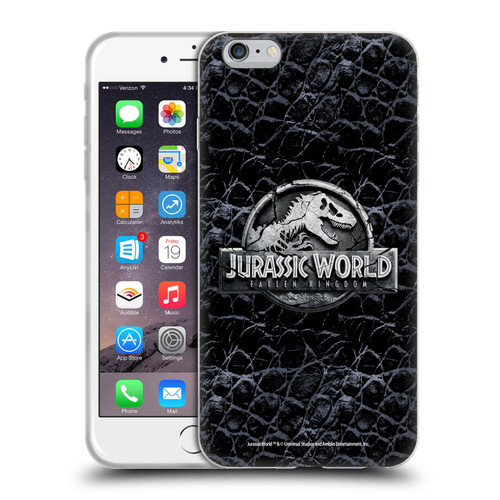 Jurassic World Fallen Kingdom Logo Dinosaur Scale Soft Gel Case for Apple iPhone 6 Plus / iPhone 6s Plus