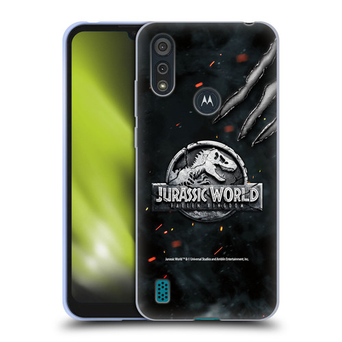 Jurassic World Fallen Kingdom Logo Dinosaur Claw Soft Gel Case for Motorola Moto E6s (2020)