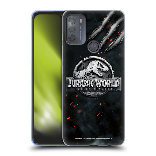 Jurassic World Fallen Kingdom Logo Dinosaur Claw Soft Gel Case for Motorola Moto G50