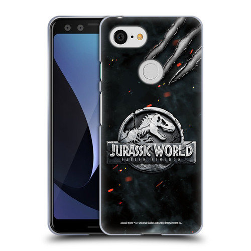 Jurassic World Fallen Kingdom Logo Dinosaur Claw Soft Gel Case for Google Pixel 3
