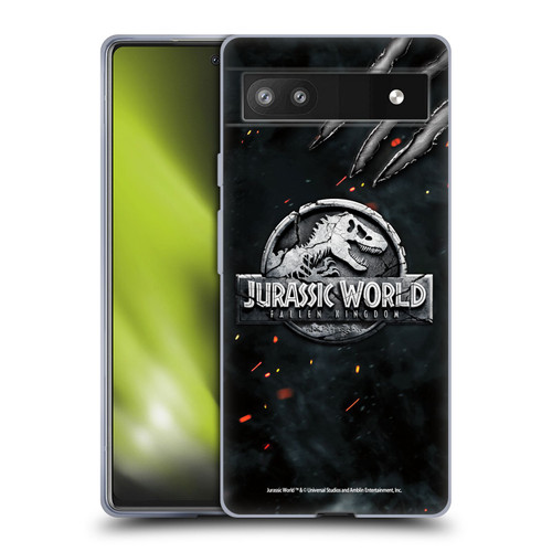 Jurassic World Fallen Kingdom Logo Dinosaur Claw Soft Gel Case for Google Pixel 6a
