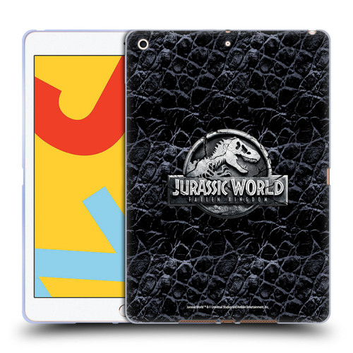 Jurassic World Fallen Kingdom Logo Dinosaur Scale Soft Gel Case for Apple iPad 10.2 2019/2020/2021