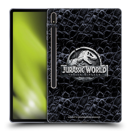 Jurassic World Fallen Kingdom Logo Dinosaur Scale Soft Gel Case for Samsung Galaxy Tab S8 Plus