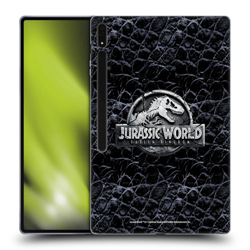 Jurassic World Fallen Kingdom Logo Dinosaur Scale Soft Gel Case for Samsung Galaxy Tab S8 Ultra