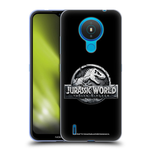 Jurassic World Fallen Kingdom Logo Plain Black Soft Gel Case for Nokia 1.4