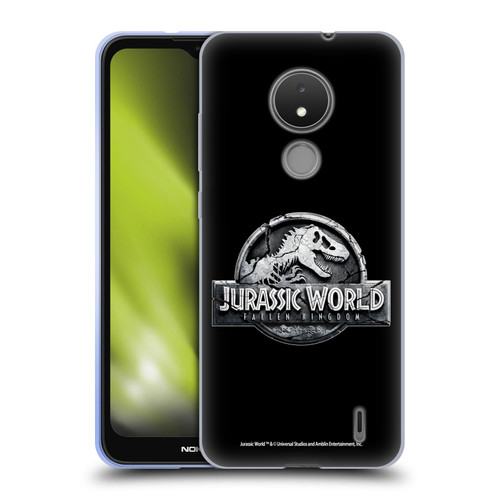 Jurassic World Fallen Kingdom Logo Plain Black Soft Gel Case for Nokia C21