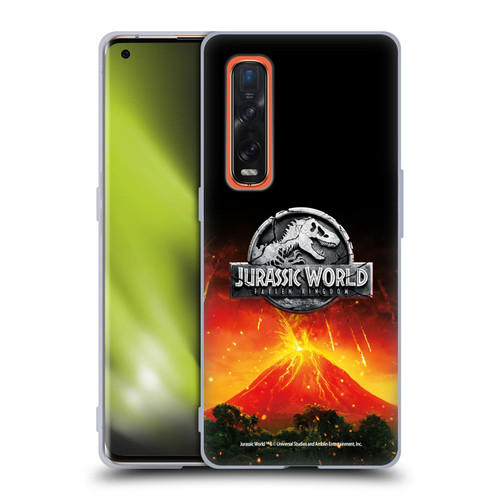 Jurassic World Fallen Kingdom Logo Volcano Eruption Soft Gel Case for OPPO Find X2 Pro 5G