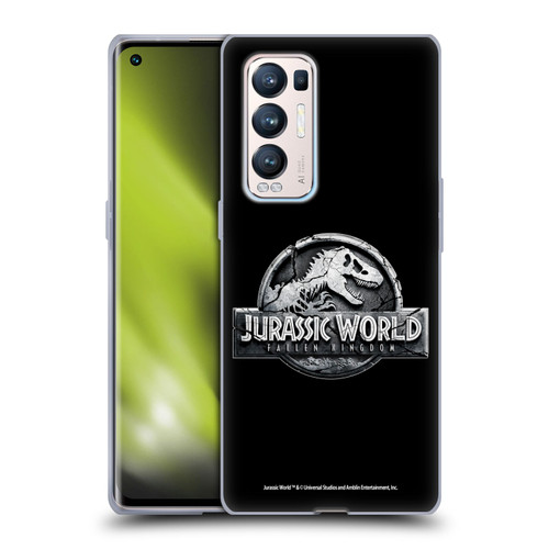 Jurassic World Fallen Kingdom Logo Plain Black Soft Gel Case for OPPO Find X3 Neo / Reno5 Pro+ 5G