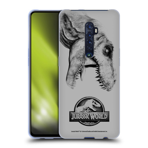 Jurassic World Fallen Kingdom Logo T-Rex Soft Gel Case for OPPO Reno 2