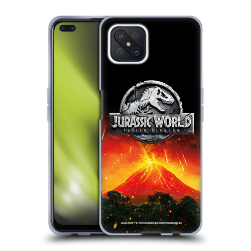 Jurassic World Fallen Kingdom Logo Volcano Eruption Soft Gel Case for OPPO Reno4 Z 5G