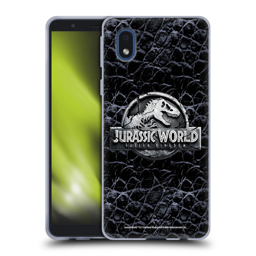 Jurassic World Fallen Kingdom Logo Dinosaur Scale Soft Gel Case for Samsung Galaxy A01 Core (2020)