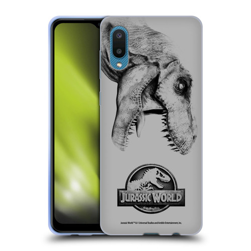 Jurassic World Fallen Kingdom Logo T-Rex Soft Gel Case for Samsung Galaxy A02/M02 (2021)