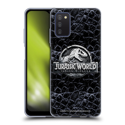 Jurassic World Fallen Kingdom Logo Dinosaur Scale Soft Gel Case for Samsung Galaxy A03s (2021)
