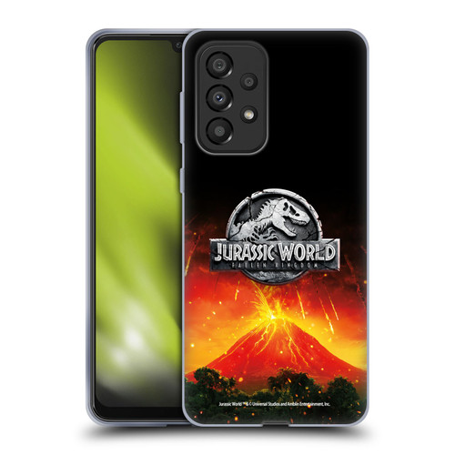 Jurassic World Fallen Kingdom Logo Volcano Eruption Soft Gel Case for Samsung Galaxy A33 5G (2022)