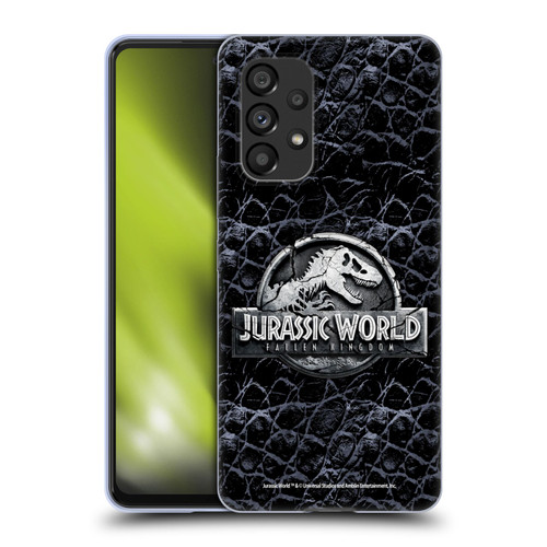 Jurassic World Fallen Kingdom Logo Dinosaur Scale Soft Gel Case for Samsung Galaxy A53 5G (2022)