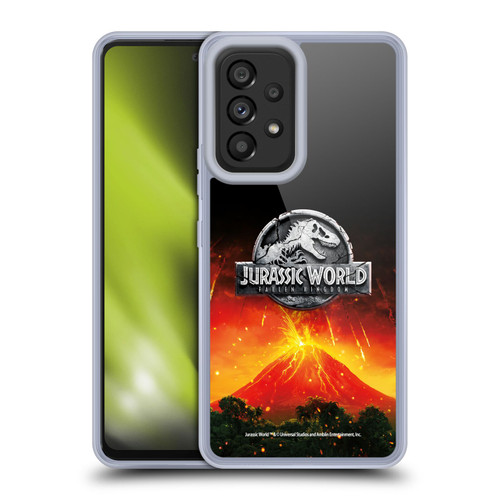 Jurassic World Fallen Kingdom Logo Volcano Eruption Soft Gel Case for Samsung Galaxy A53 5G (2022)
